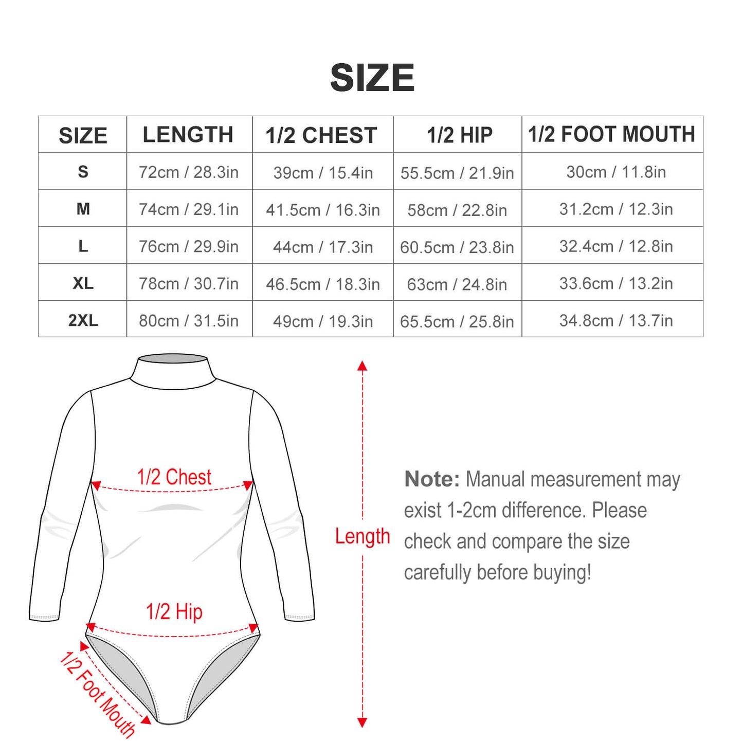 Body Personalizado Manga Larga Cuello Alto | Leotardo Mujer Spandex