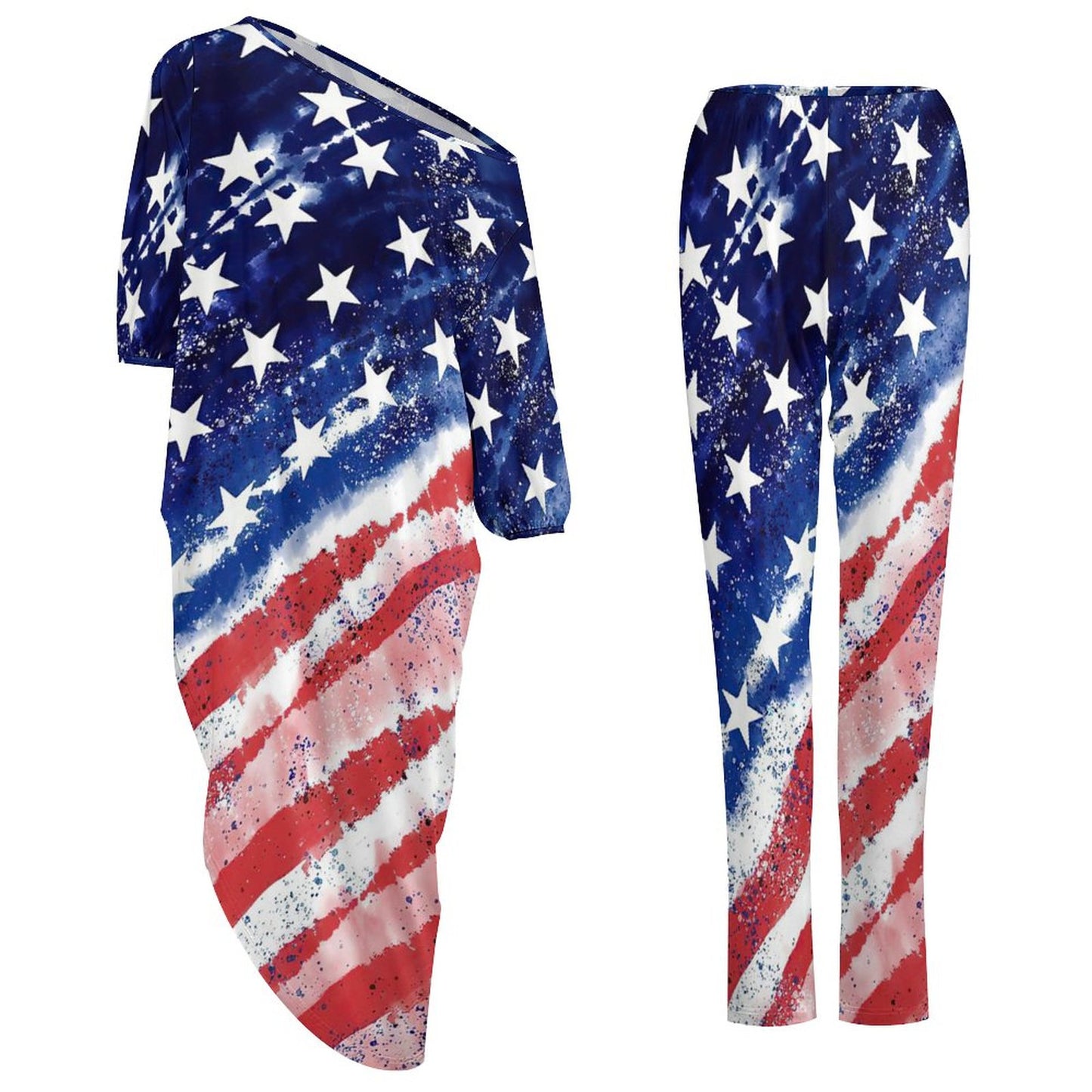 Conjunto 2 Piezas Asimétrico | Top Maxi Un Hombro y Pantalón