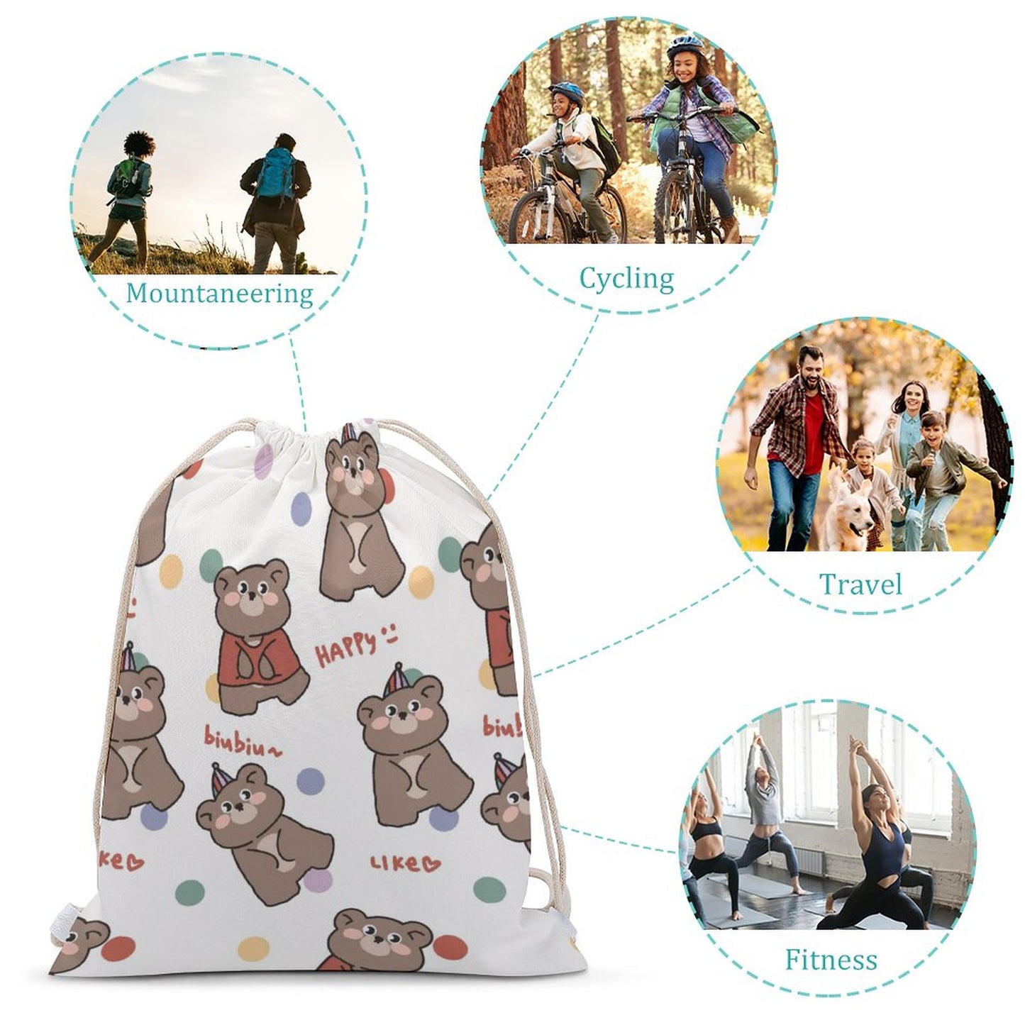 Mochila Saco de Lona 12oz Personalizada | Morral de Cuerdas Algodón