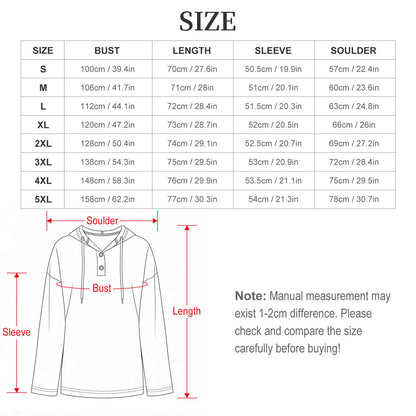 Sudadera con Capucha Cuello en V y Botones Personalizable para Mujer