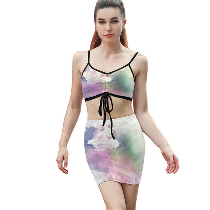 Conjunto Falda Personalizado Dos Piezas | Set Top Tirantes y Falda con Tu Diseño