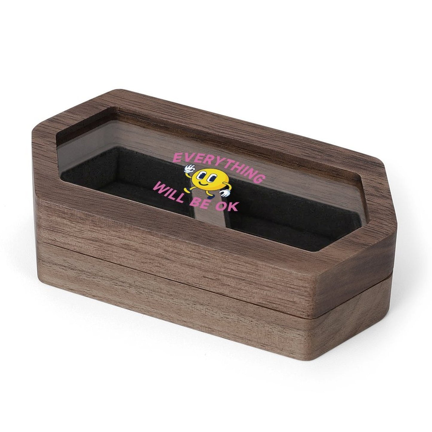 Estuche Cuadrado de Terciopelo para Joyería con Espejo Personalizable