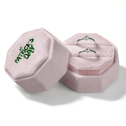 Cajita Octagonal de Terciopelo para Anillos Personalizable