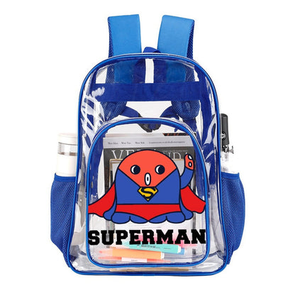 Mochila Transparente con Bolsillo de Malla Personalizable UV