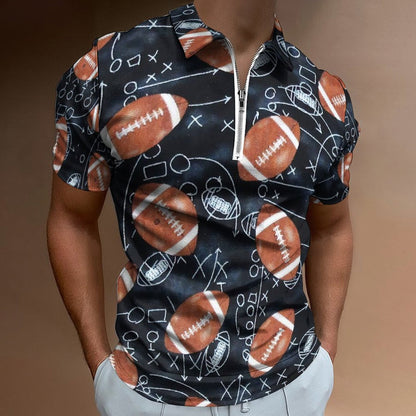 Polo de Algodón Personalizada con Cierre | Impresión Total