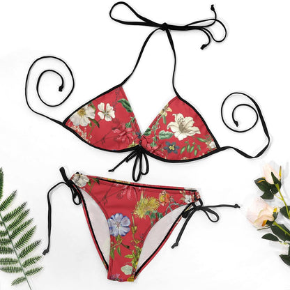 Bikini Ajustable con Lazos Personalizado | Traje de Baño Fruncido Sexy