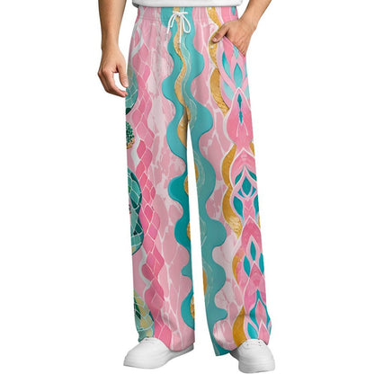 Pantalón Hombre Pierna Ancha con Cordón Ajustable y Diseño Personalizado