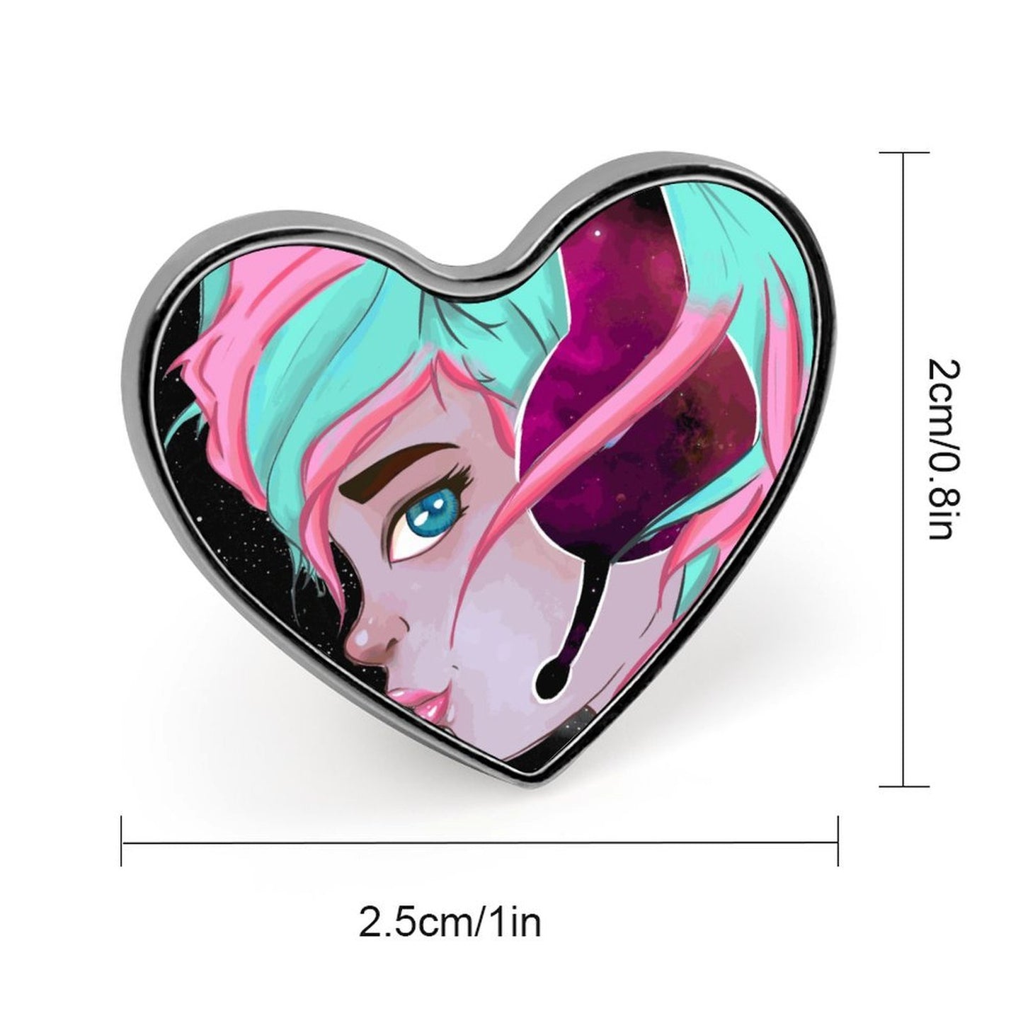 Pin de Corazón Personalizado con Foto | Broche Metálico Petite