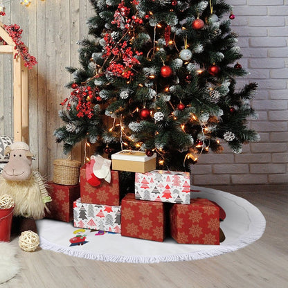 Un Toque Bohemio para tu Árbol: Falda con Borlas y Diseño Personalizado