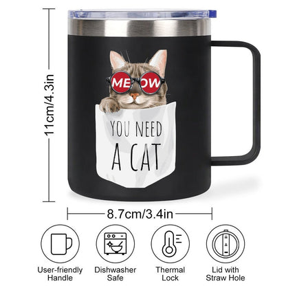 Eggshell Cup You Need A Cat, Sunglasses
