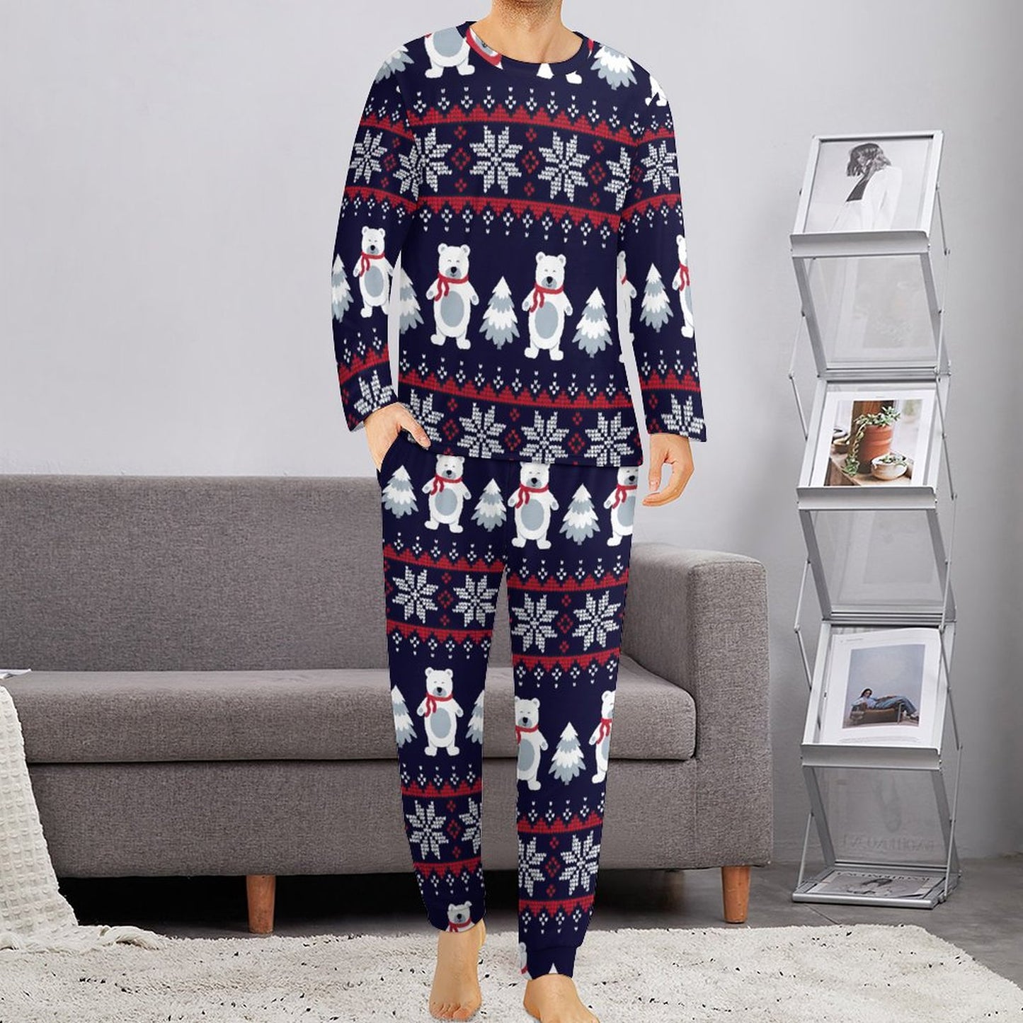 Pijama Hombre Personalizada | Set Largo Suave S-6XL Regalo