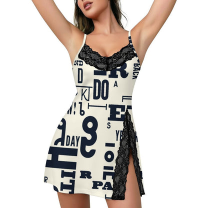 Camisón Personalizado con Encaje y Abertura Lateral