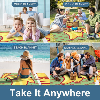 Tapete de Picnic Plegable Personalizado | Impermeable y Acolchado 148x148cm