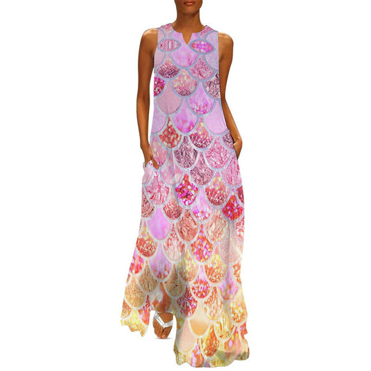 Vestido Largo Sin Mangas | Maxi Vestido Corte Columna Personalizado
