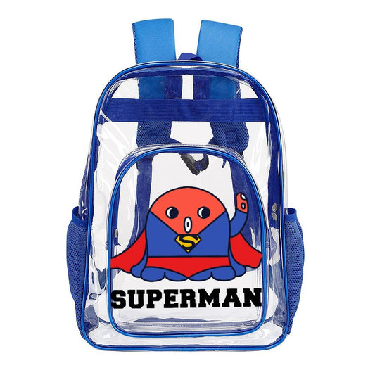 Mochila Transparente con Bolsillo de Malla Personalizable UV
