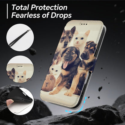 Funda de Piel con Tapa Personalizada para iPhone 17 con Ranuras para Tarjetas