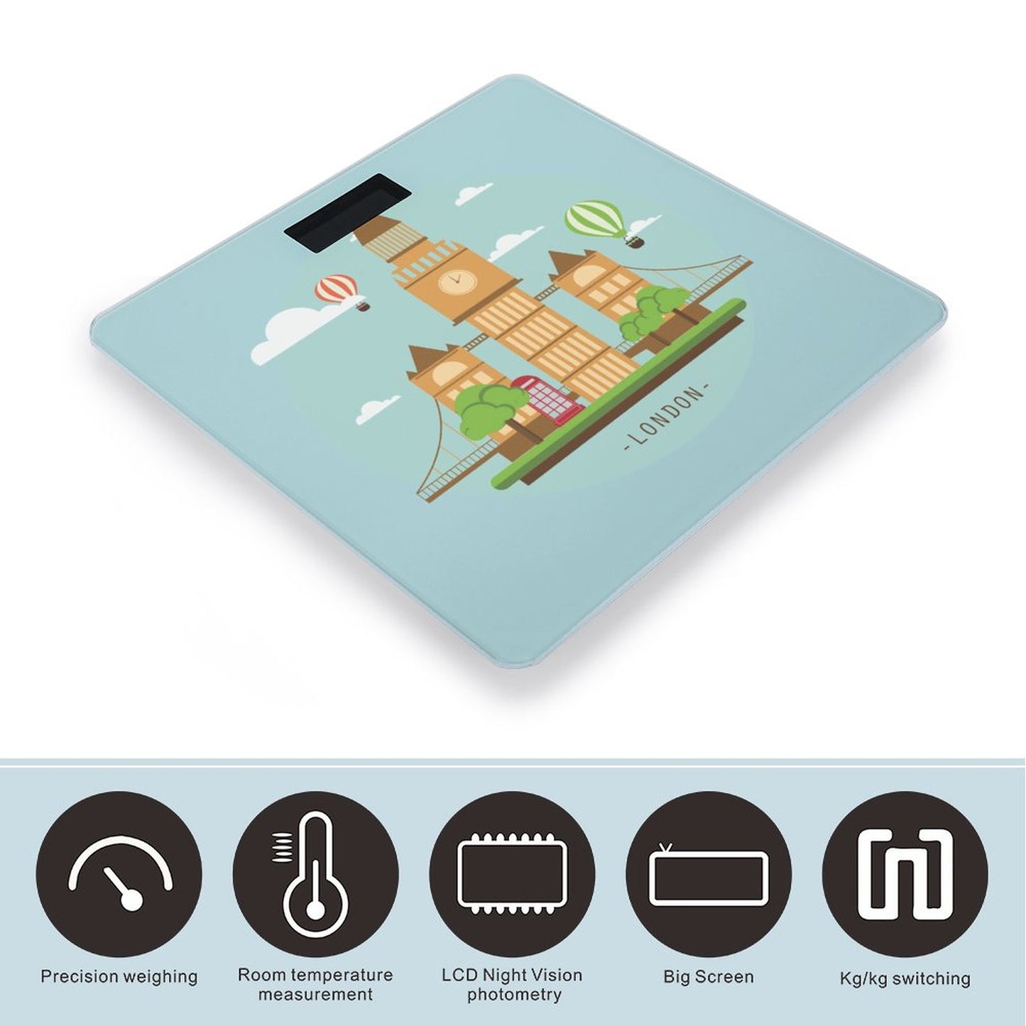 Báscula Digital Personalizada | Vidrio Templado + Cinta Métrica (Regalo Fitness)