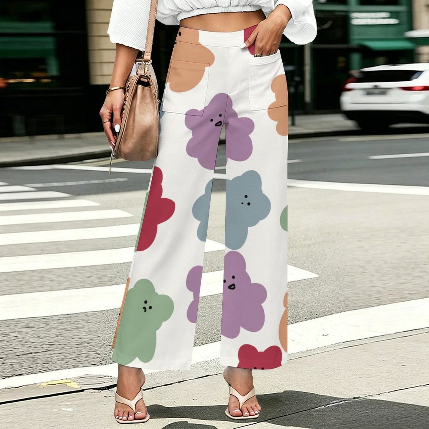 Straight Wide-leg Pants Color-Little Bear-Little Bear Gummy-Repeat