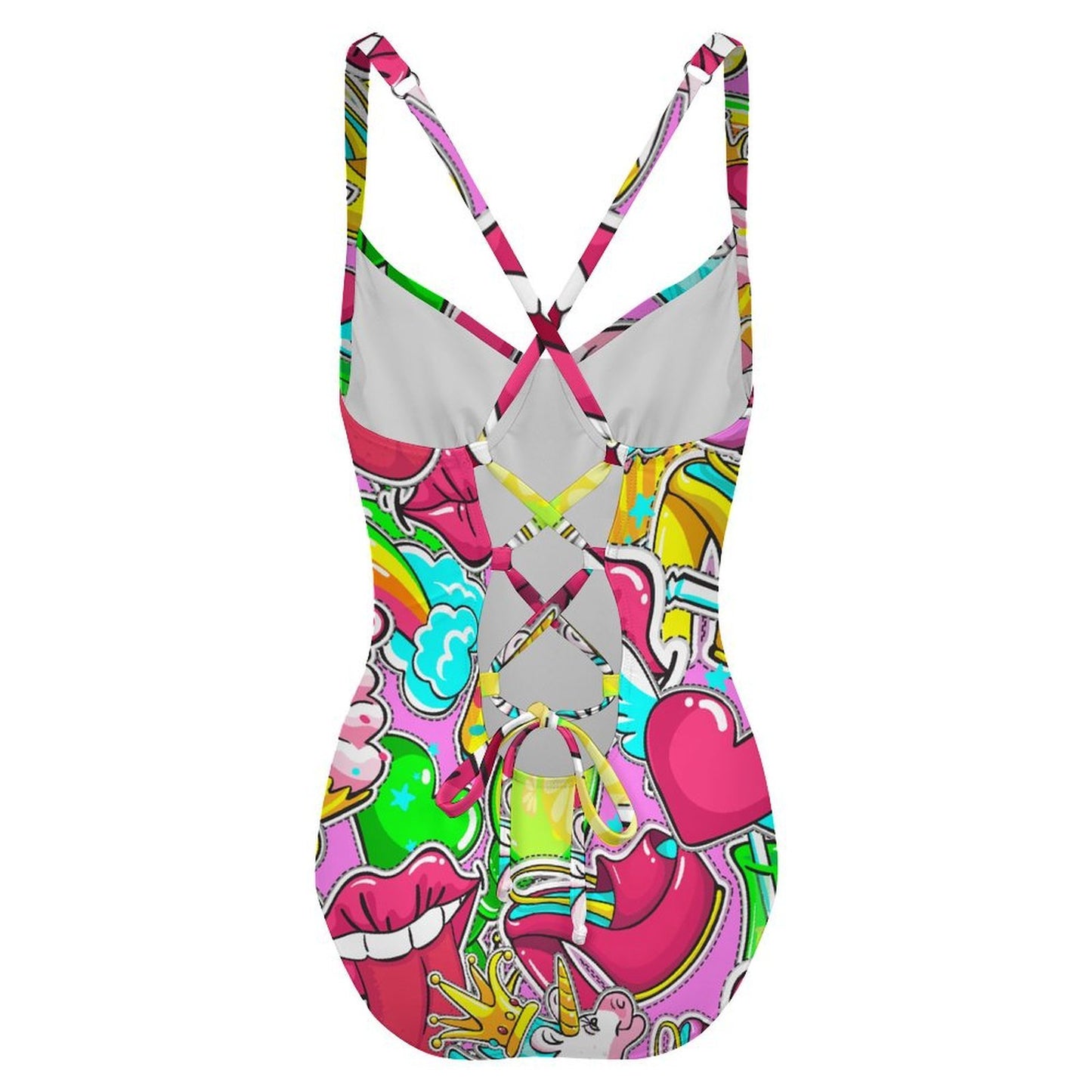 Traje de baño de una pieza personalizable en poliéster y elastano con copas removibles
