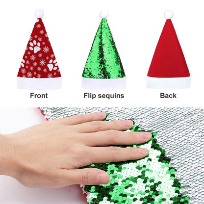 Revela la Magia: Gorro de Navidad de Lentejuelas con Diseño Secreto