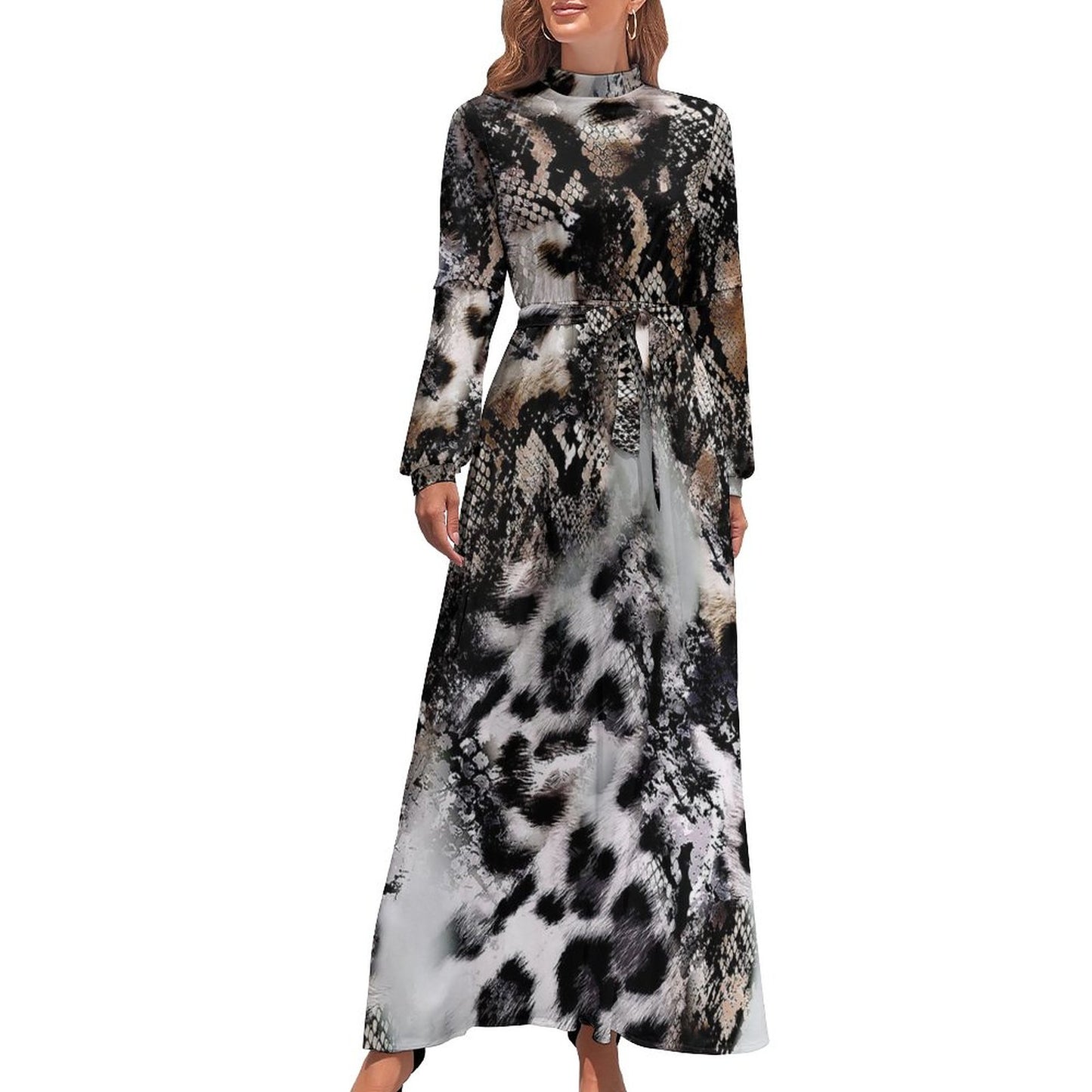 Vestido Maxi Cuello Alto Personalizado | Moda Modesta y Elegante