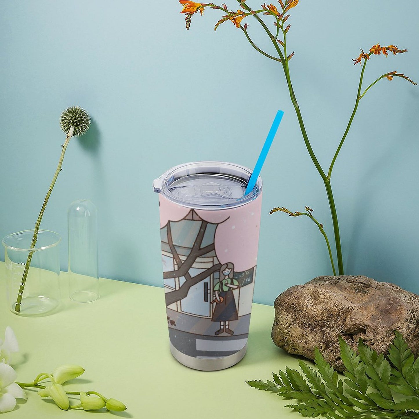 Vaso Térmico Coche 590ml Personalizado | Encaja Portavasos Auto