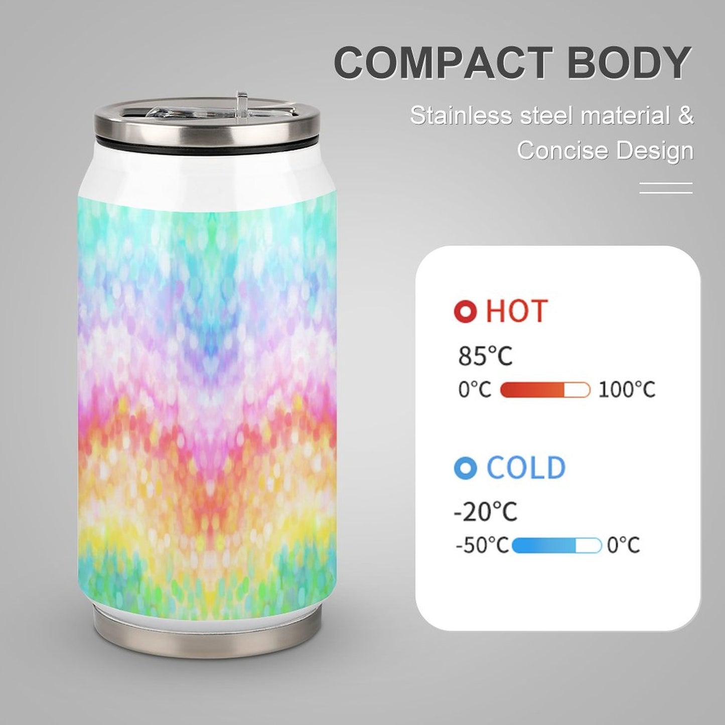 Vaso Térmico Acero con Pajita | Cola Cup Personalizado