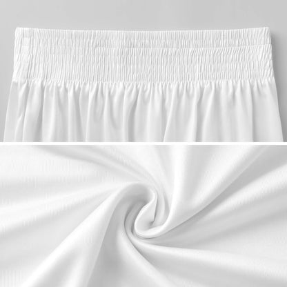 Falda larga para mujer con cintura alta elástica y diseño recogido en tela milk silk con estampado personalizado