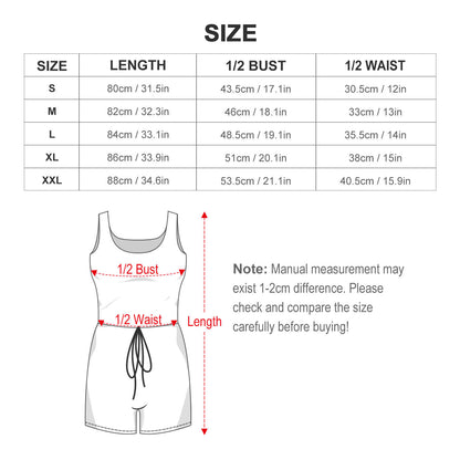 Enterizo Corto Mujer con Cordón | Playsuit Sin Mangas Personalizable