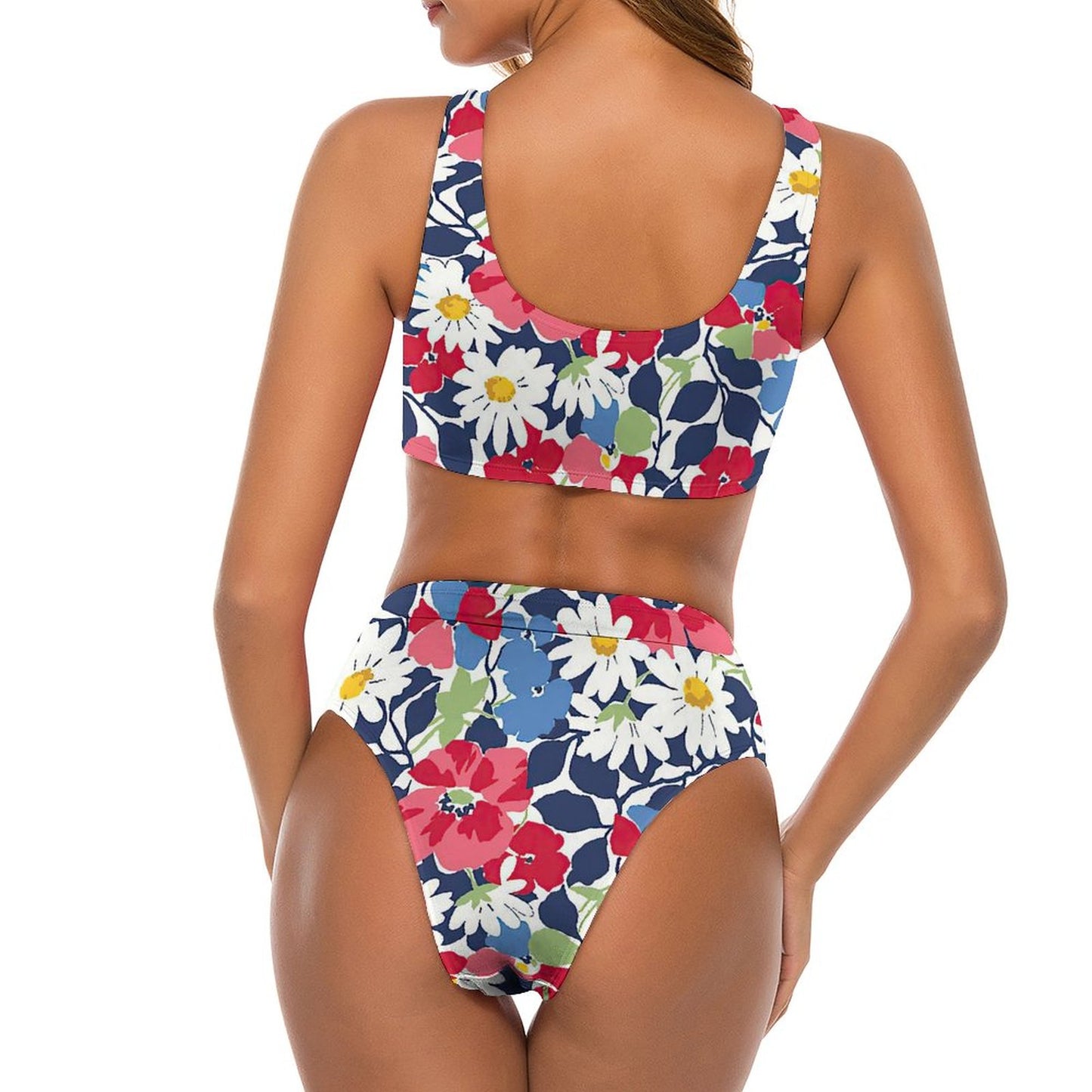Bikini Personalizado de Tiro Alto | Traje de Baño con Nudo