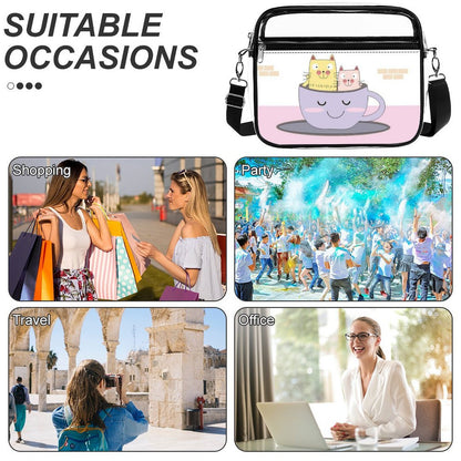 Bolsa Cruzada Transparente PVC Personalizable con Impresión UV