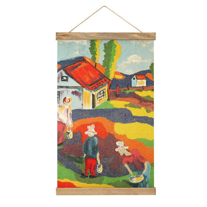 Cartel Colgante de Lino y Madera Personalizado | Decoración Japonesa