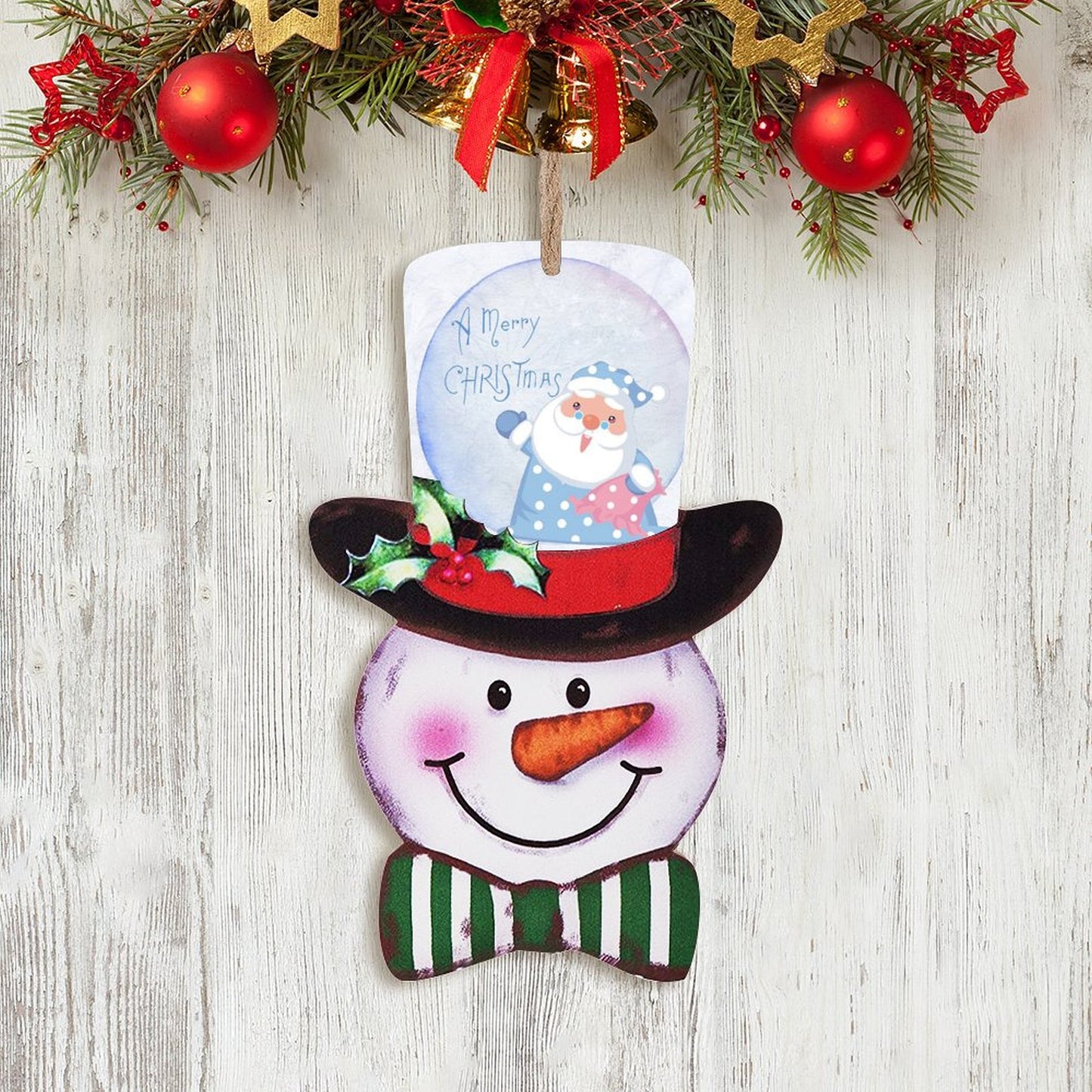 Tu Letrero de Puerta Navideño | Bienvenida Rústica y Personalizada
