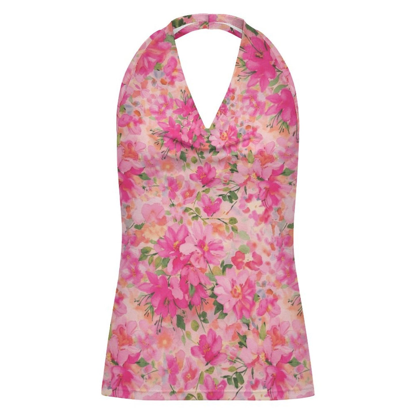 Top Halter Personalizado para Mujer | Escote Drapeado y Tela Suave