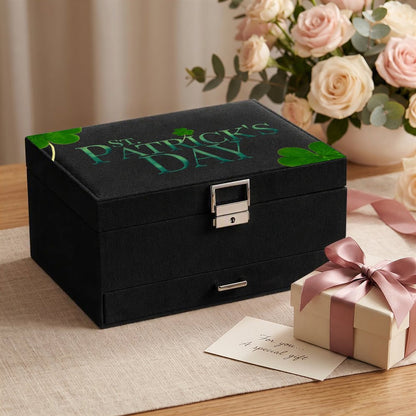 Joyero de Gamuza de Tres Niveles Personalizable con Ganchos