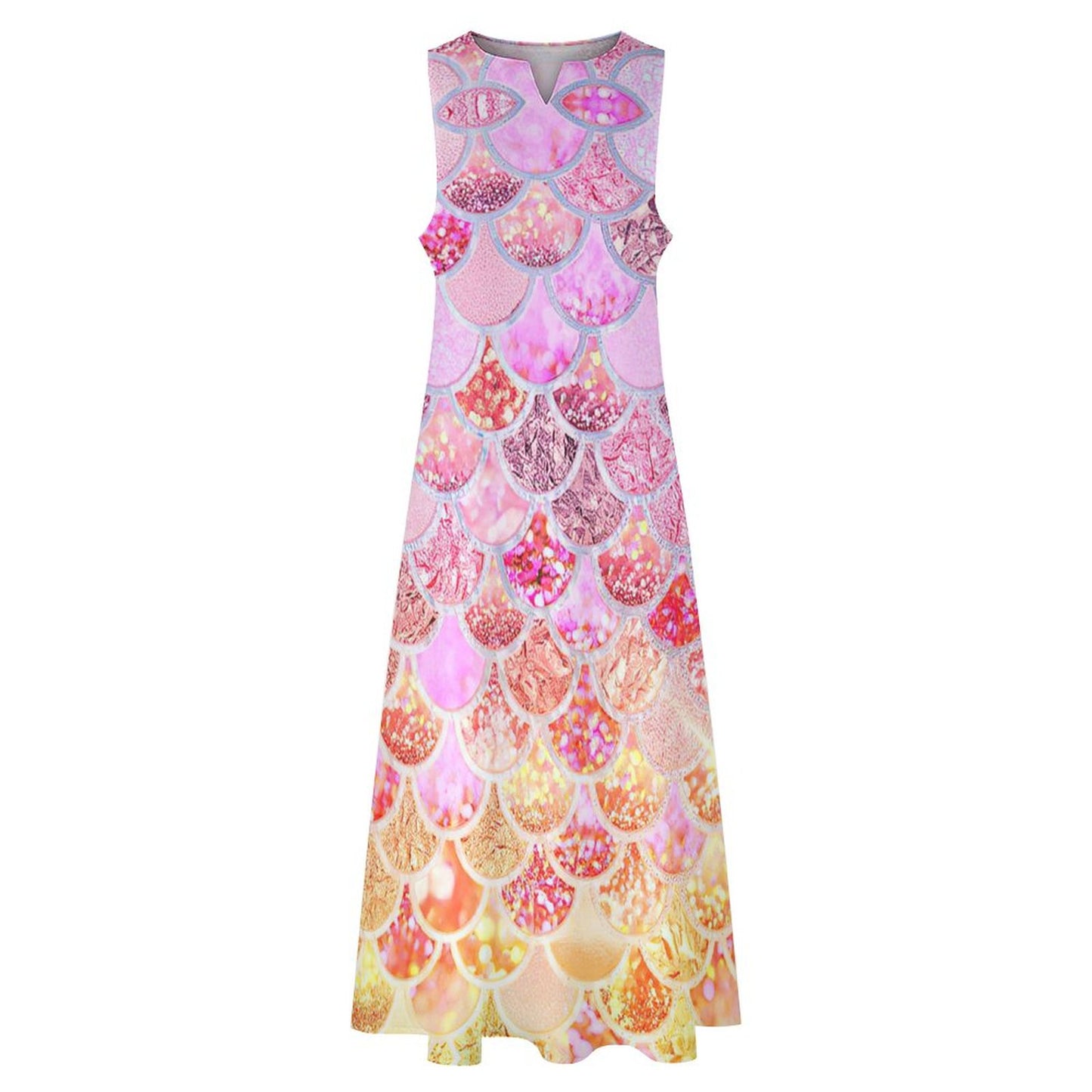 Vestido Largo Sin Mangas | Maxi Vestido Corte Columna Personalizado