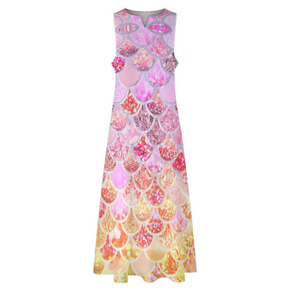 Vestido Largo Sin Mangas | Maxi Vestido Corte Columna Personalizado