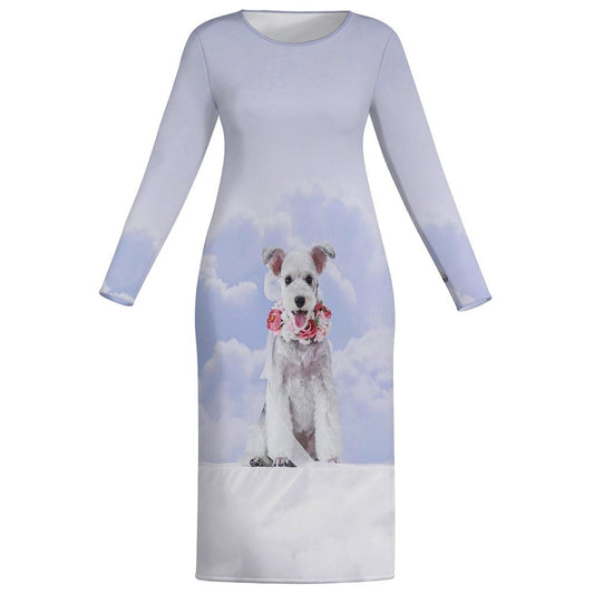 Vestido Personalizado Manga Larga de Seda de Leche | México