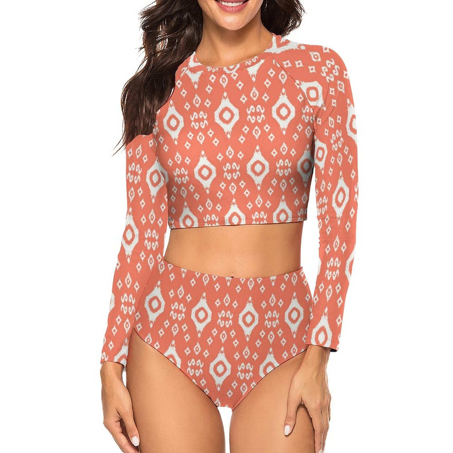 Bikini Manga Larga Crop Top Personalizado | Protección Solar Surf