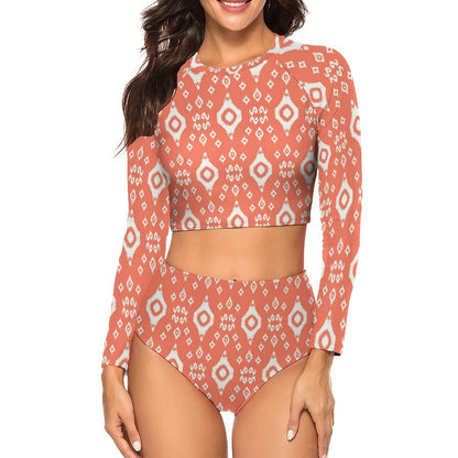 Bikini Manga Larga Crop Top Personalizado | Protección Solar Surf