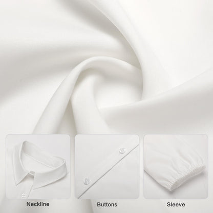 Blusa Vintage Personalizada | Cuello V y Mangas Poeta | Estilo Francés Anti-arrugas