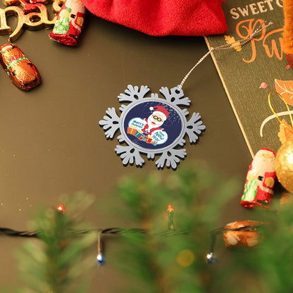Forja tu Recuerdo: Adorno de Metal Personalizado en Forma de Copo de Nieve
