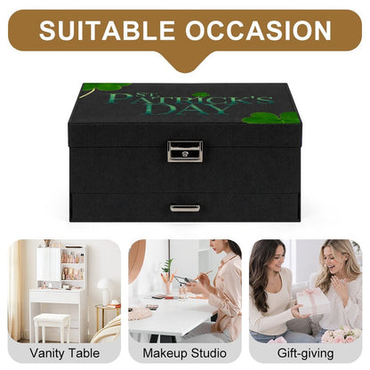 Joyero de Gamuza de Tres Niveles Personalizable con Ganchos