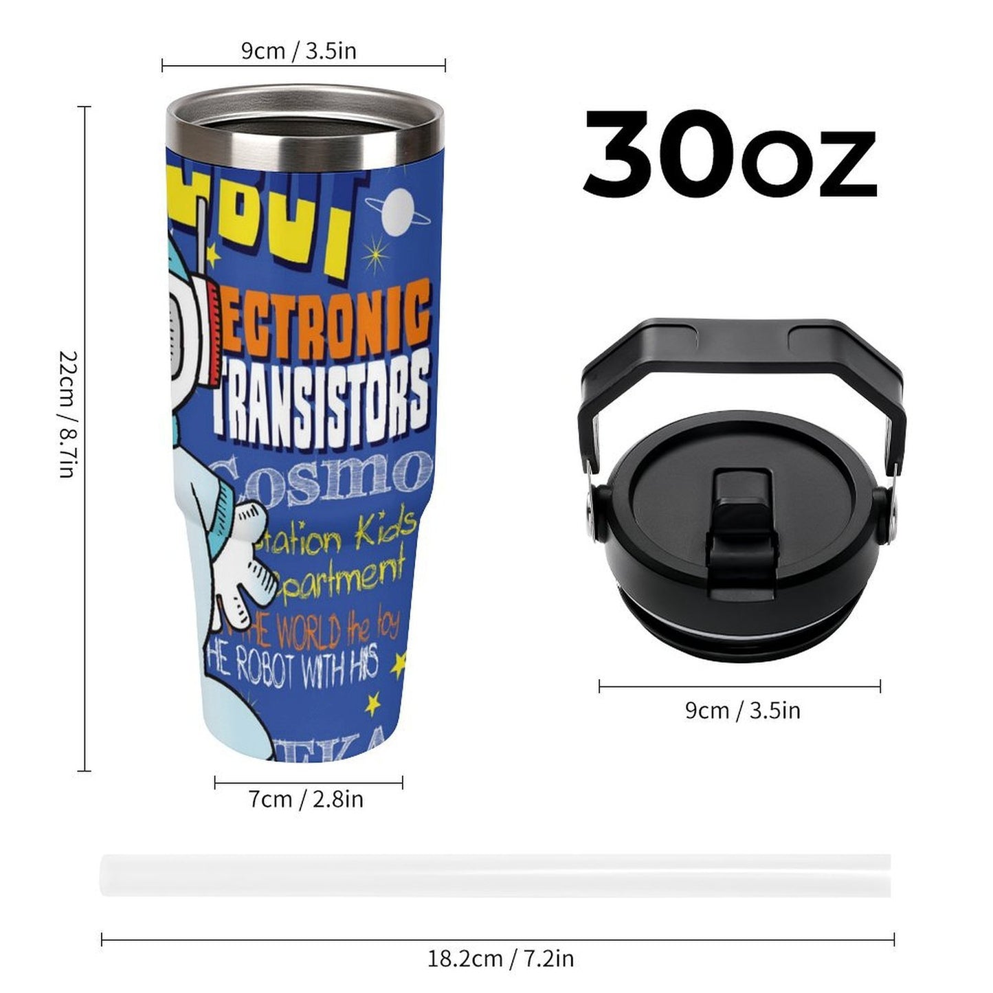 Vaso Térmico Personalizado de Acero Inoxidable para Auto 30oz