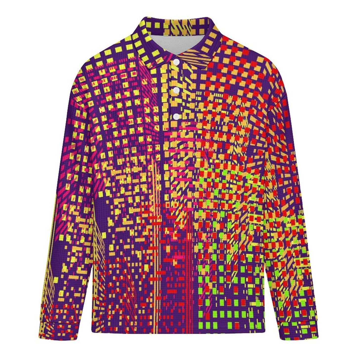 Sudadera Waffle con Cuello Polo Personalizable para Hombre