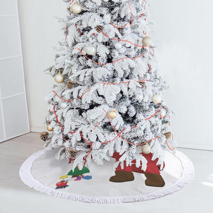 Un Toque Bohemio para tu Árbol: Falda con Borlas y Diseño Personalizado