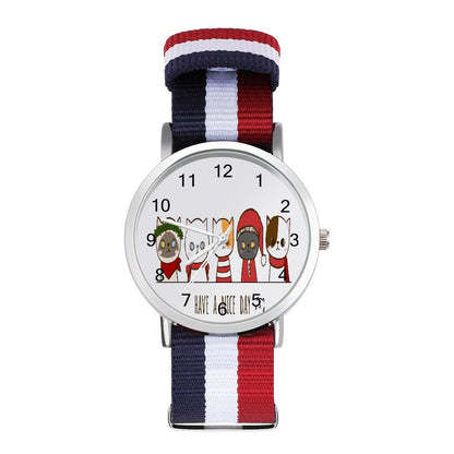 Reloj Correa Nylon Tricolor Personalizado | Estilo Preppy Náutico