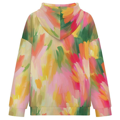 Sudadera con Capucha y Cierre Completo para Mujer en Tela Aireada Personalizable