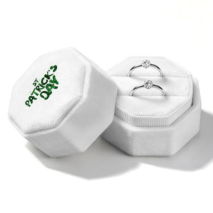 Cajita Octagonal de Terciopelo para Anillos Personalizable