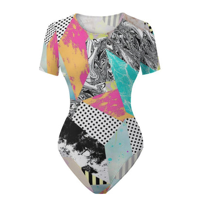 Body Manga Corta con Broches | Top Ajustado Mujer Personalizado